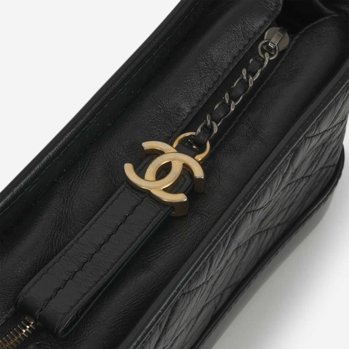 Chanel Small Gabrielle Bag - Black Aged Calfskin | Mixed Hardware