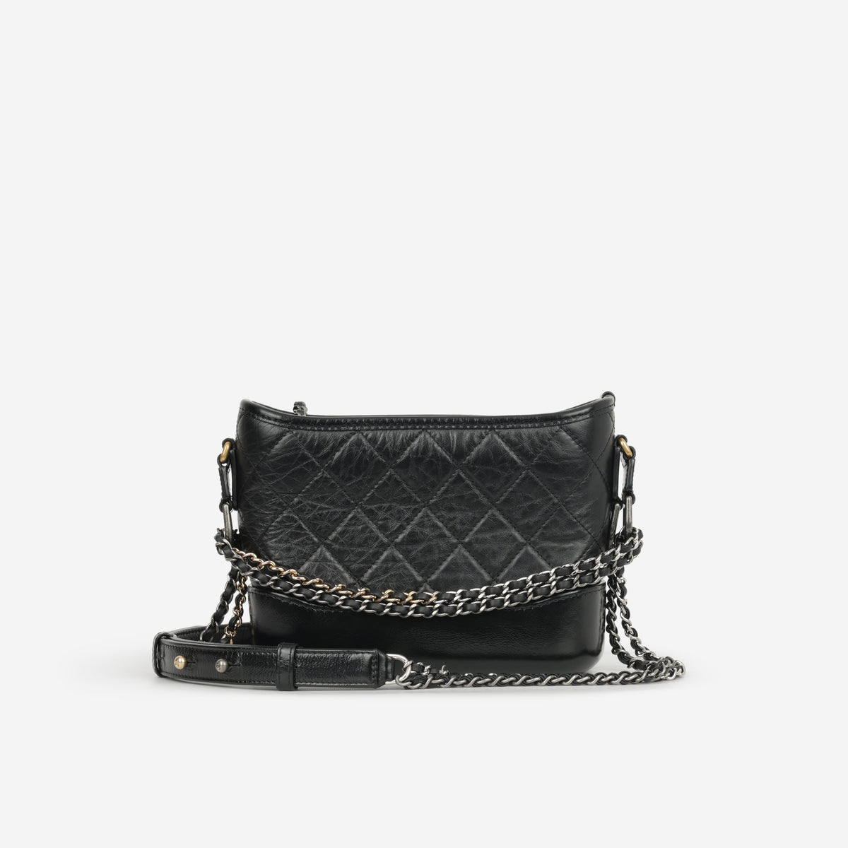 Chanel Small Gabrielle Bag - Black Aged Calfskin | Mixed Hardware