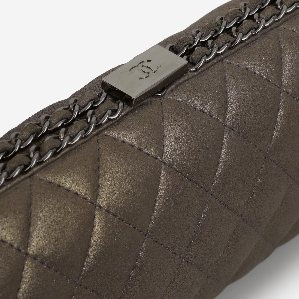 Chanel Timeless CC Chain Around Clutch - Grey Metallic Lambskin | Gunmetal Hardware