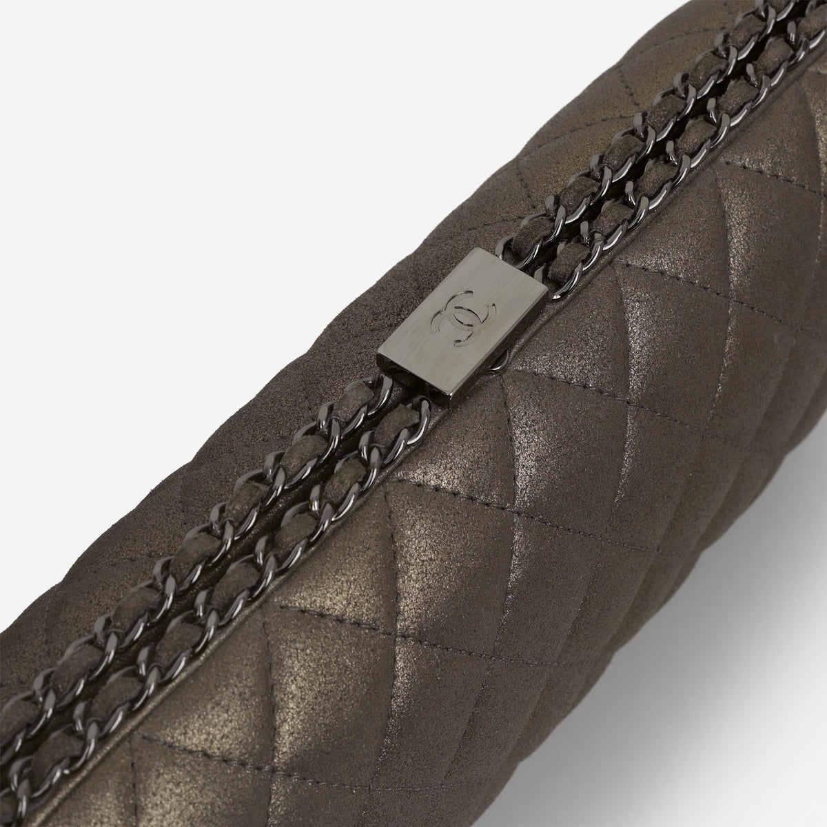 Chanel Timeless CC Chain Around Clutch - Grey Metallic Lambskin | Gunmetal Hardware
