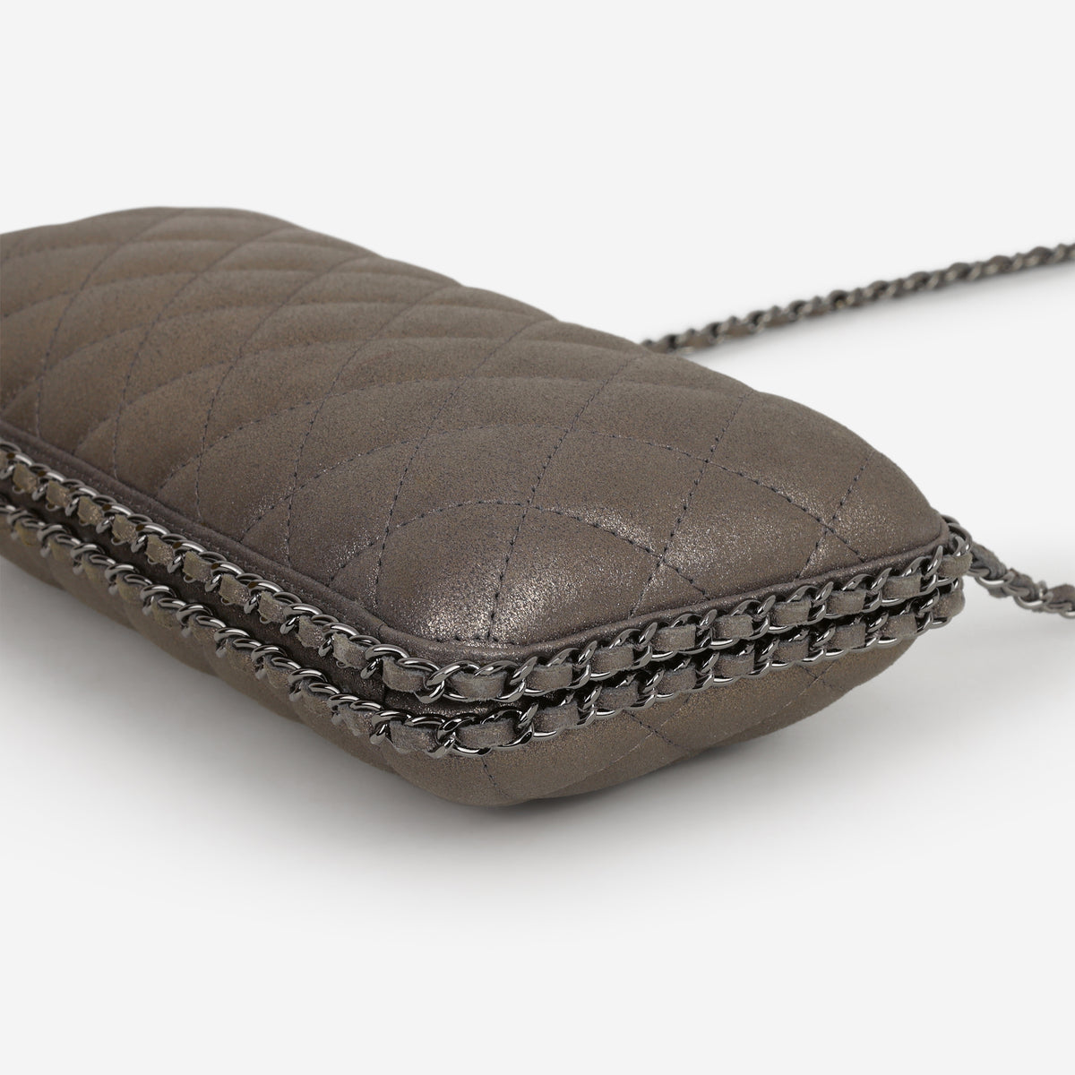 Chanel Timeless CC Chain Around Clutch - Grey Metallic Lambskin | Gunmetal Hardware