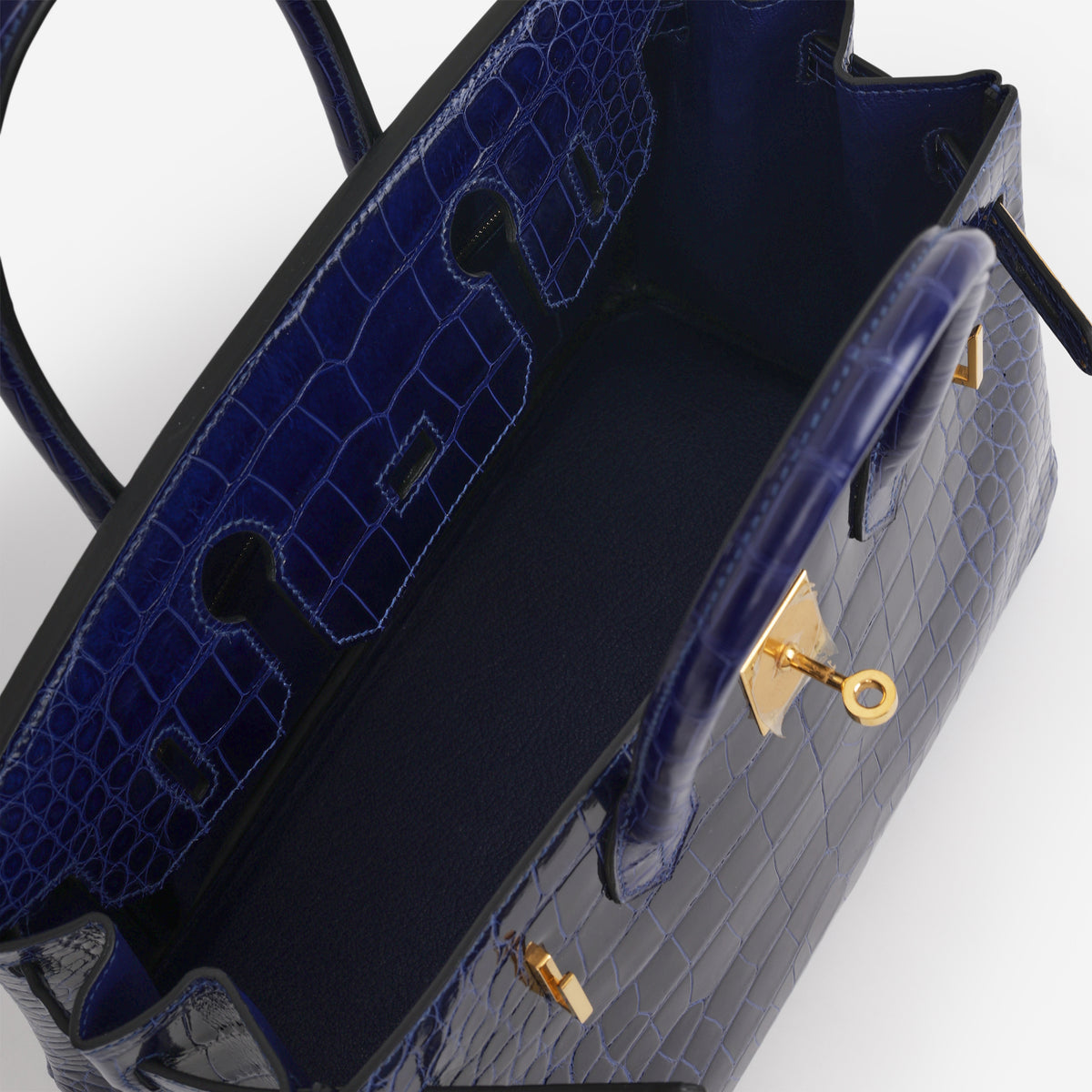 Hermès Birkin 30 - Bleu Saphir Alligator | Gold Hardware