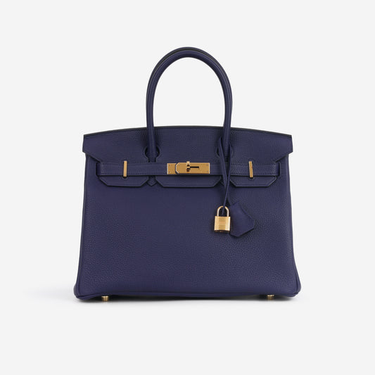Hermès Birkin 30 - Blue Encre Togo | Gold Hardware