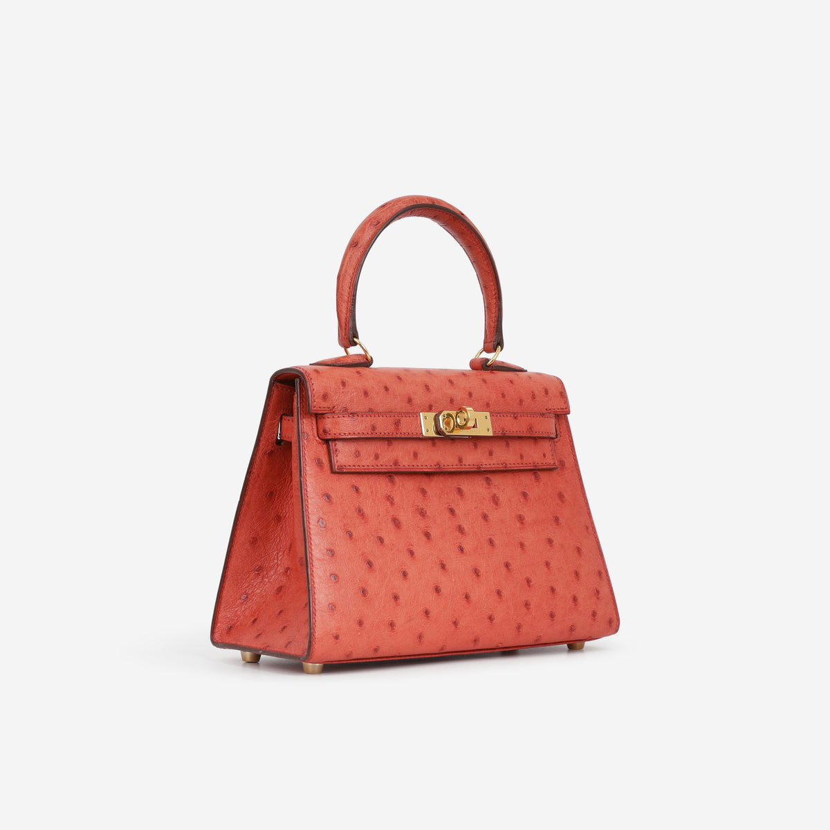 Hermès Vintage Kelly 20 - Rouge Vif Ostrich | Gold Hardware