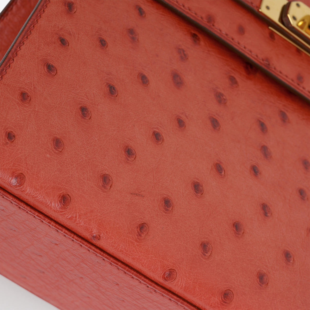 Hermès Vintage Kelly 20 - Rouge Vif Ostrich | Gold Hardware
