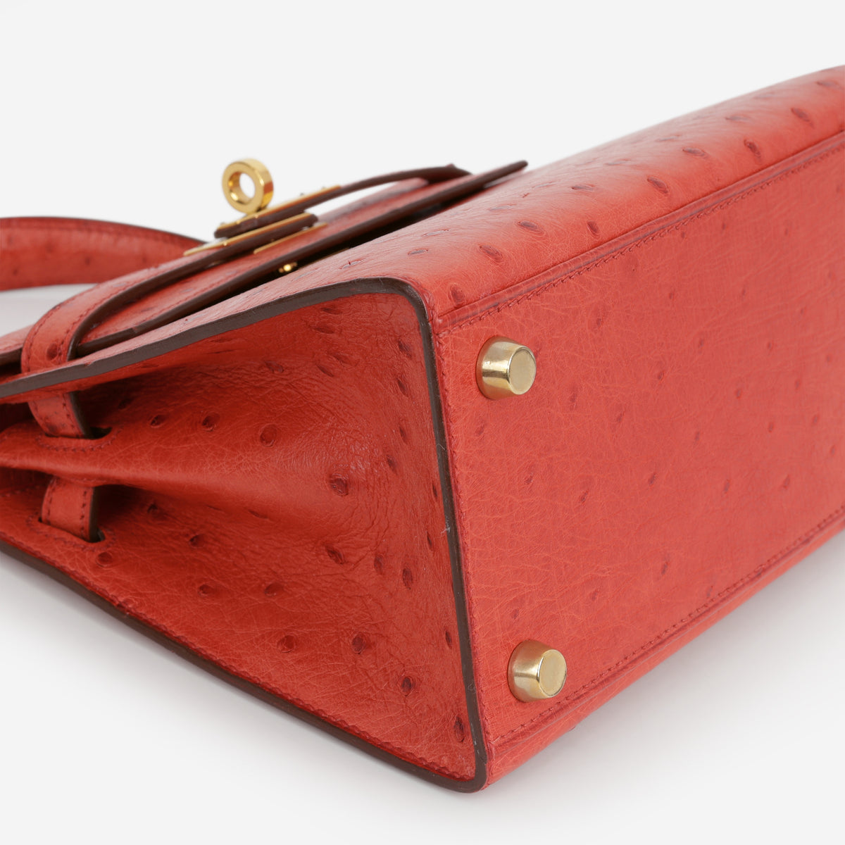 Hermès Vintage Kelly 20 - Rouge Vif Ostrich | Gold Hardware