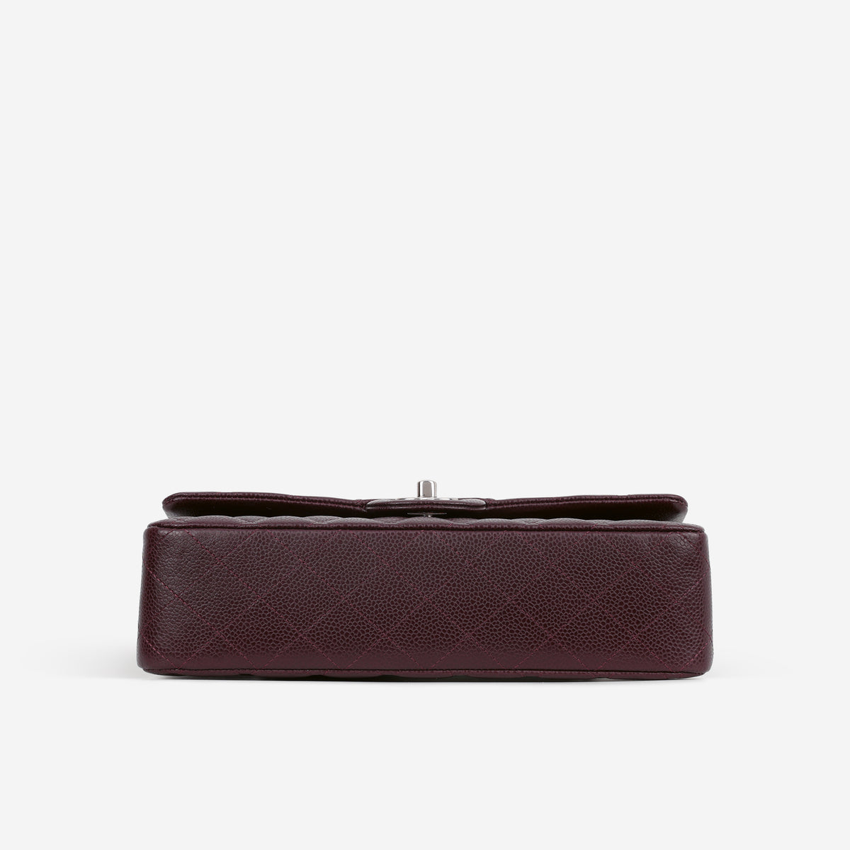 Chanel Medium Classic Flap - Aubergine Caviar | Silver Hardware