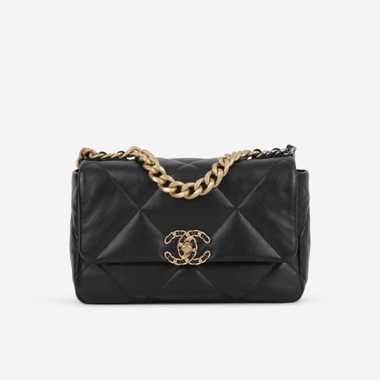 Chanel Small 19 Flap - Black Lambskin | Mixed Hardware