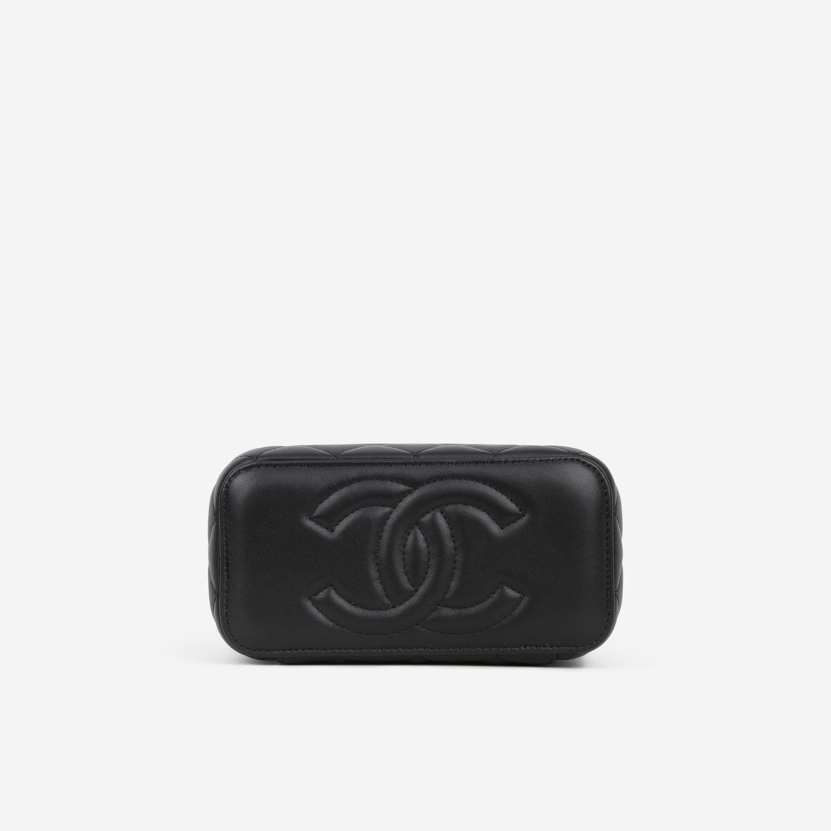 Chanel Top Handle Vanity - Black Lambskin | Champagne Gold Hardware