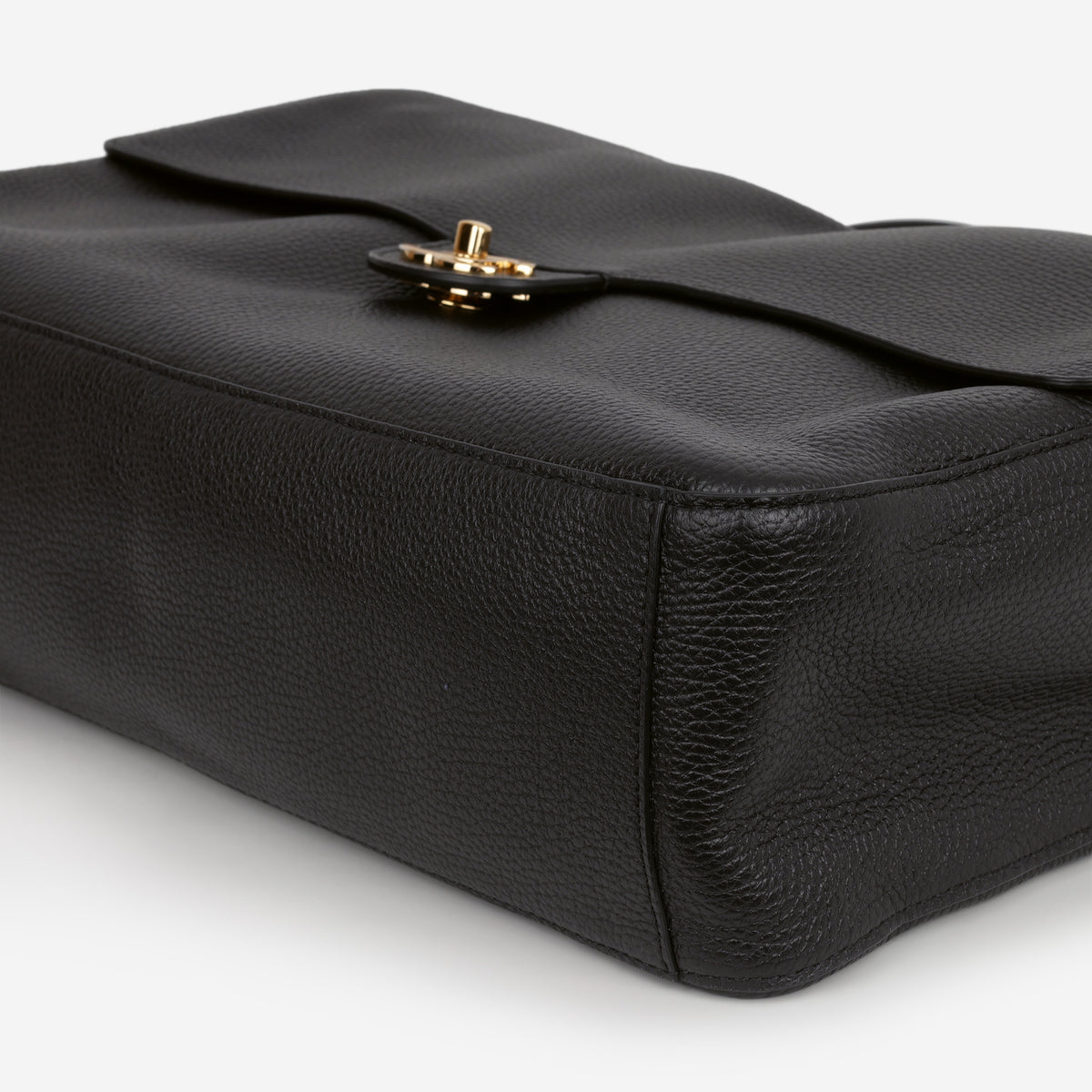 Chanel Maxi Flap 38 Bag - Black Grained Calfskin | Gold Hardware