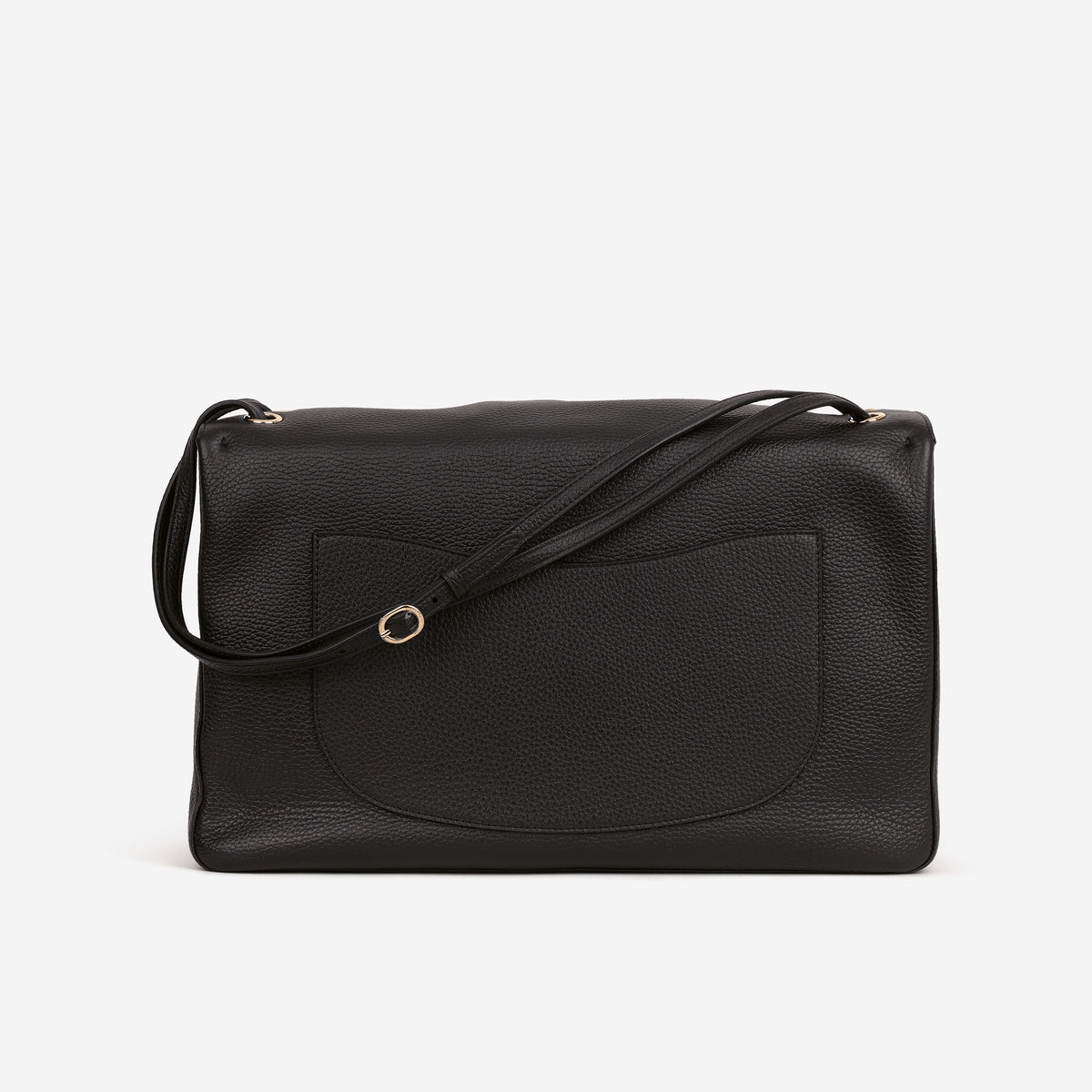Chanel Maxi Flap 38 Bag - Black Grained Calfskin | Gold Hardware