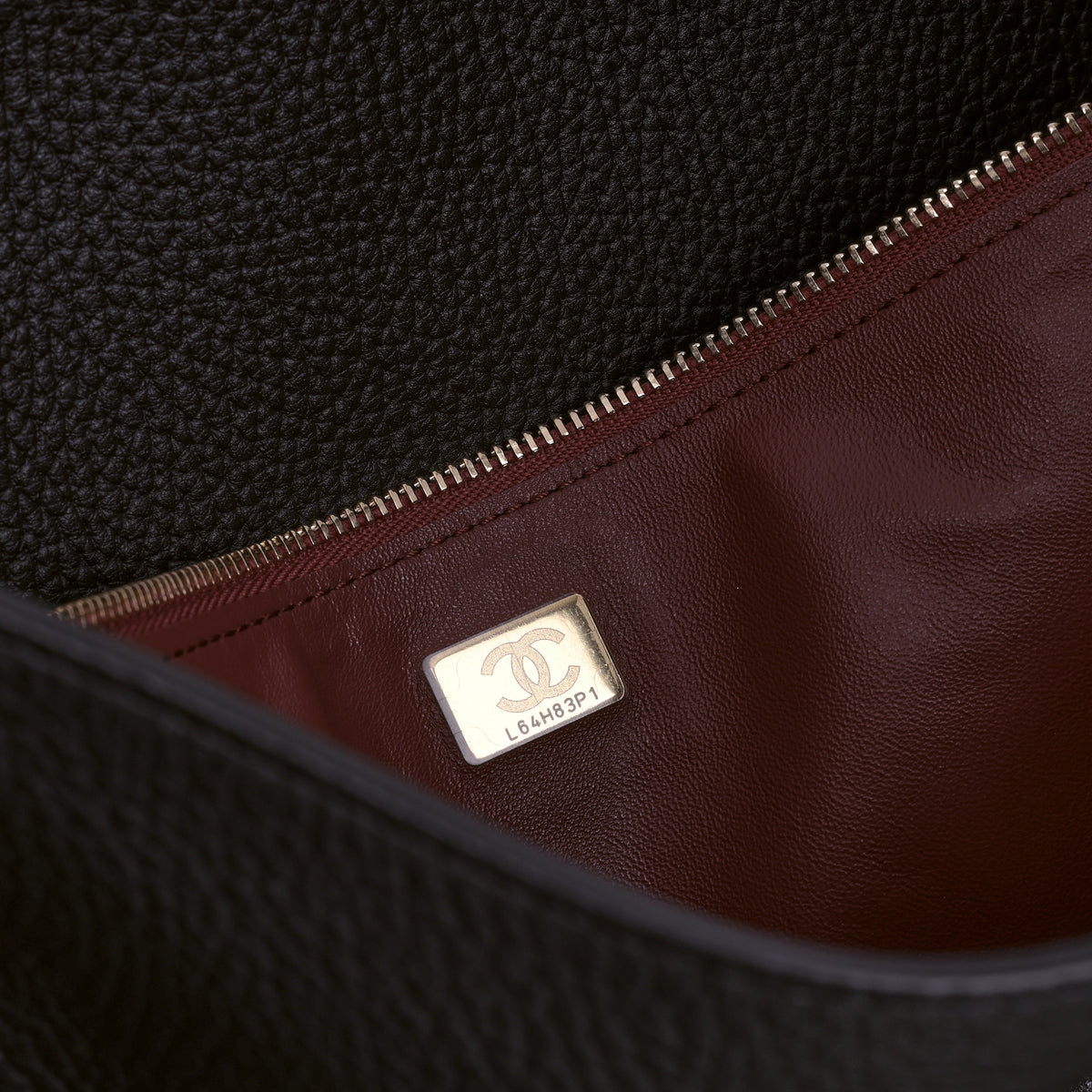 Chanel Maxi Flap 38 Bag - Black Grained Calfskin | Gold Hardware