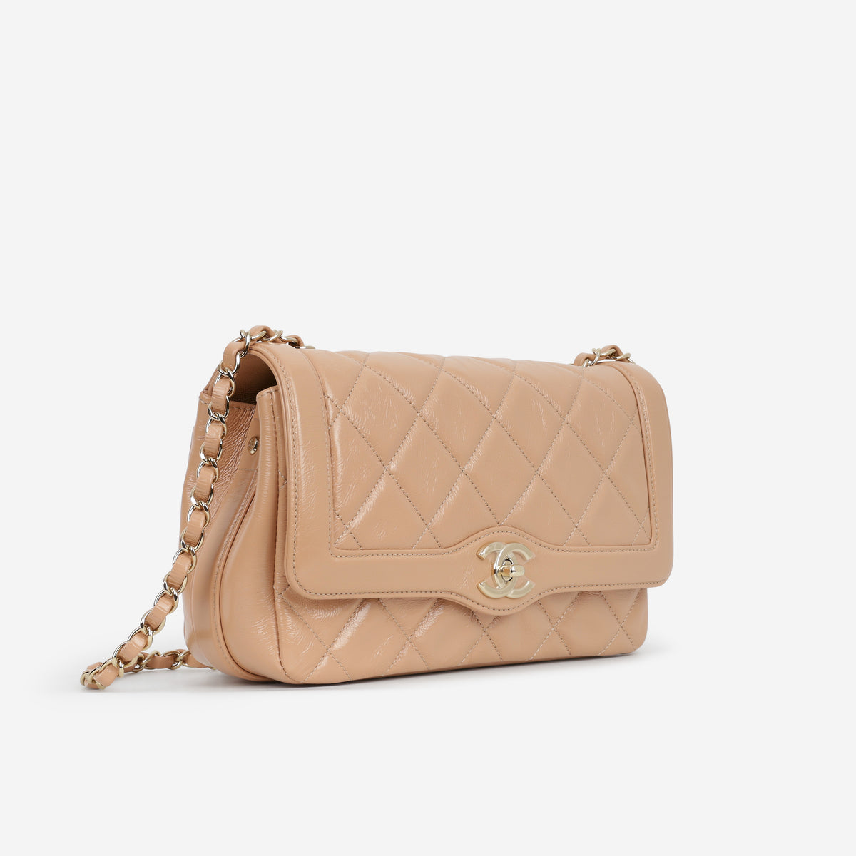 Chanel Hold The Line Flap - Caramel Shiny Crumpled Calfskin | Champagne Gold Hardware
