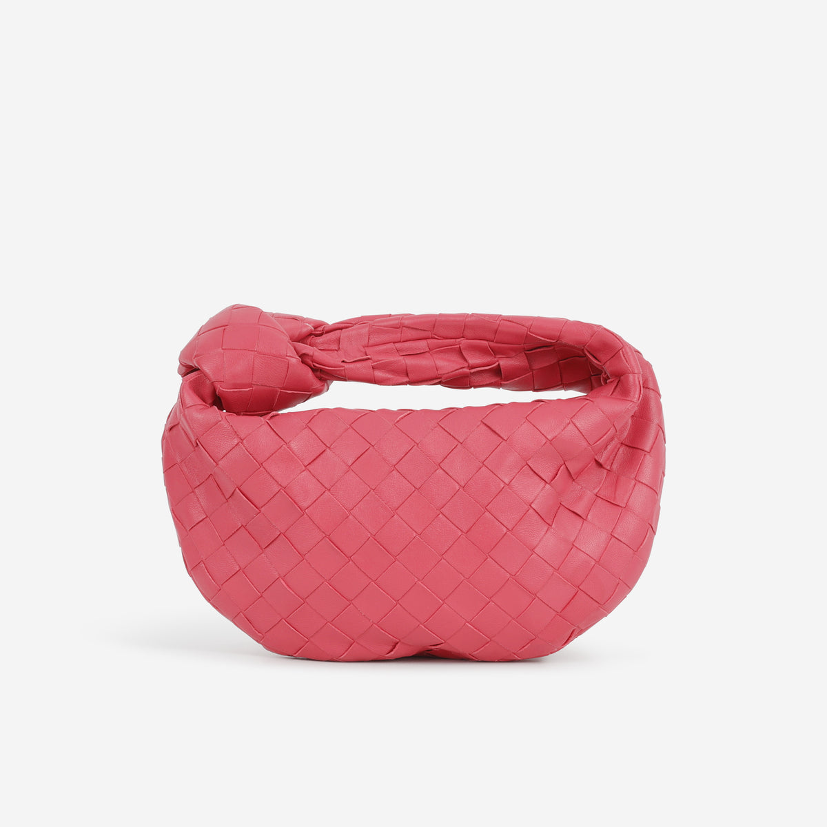 Bottega Mini Jodie Shoulder Bag - Pink Intrecciato | Silver Hardware