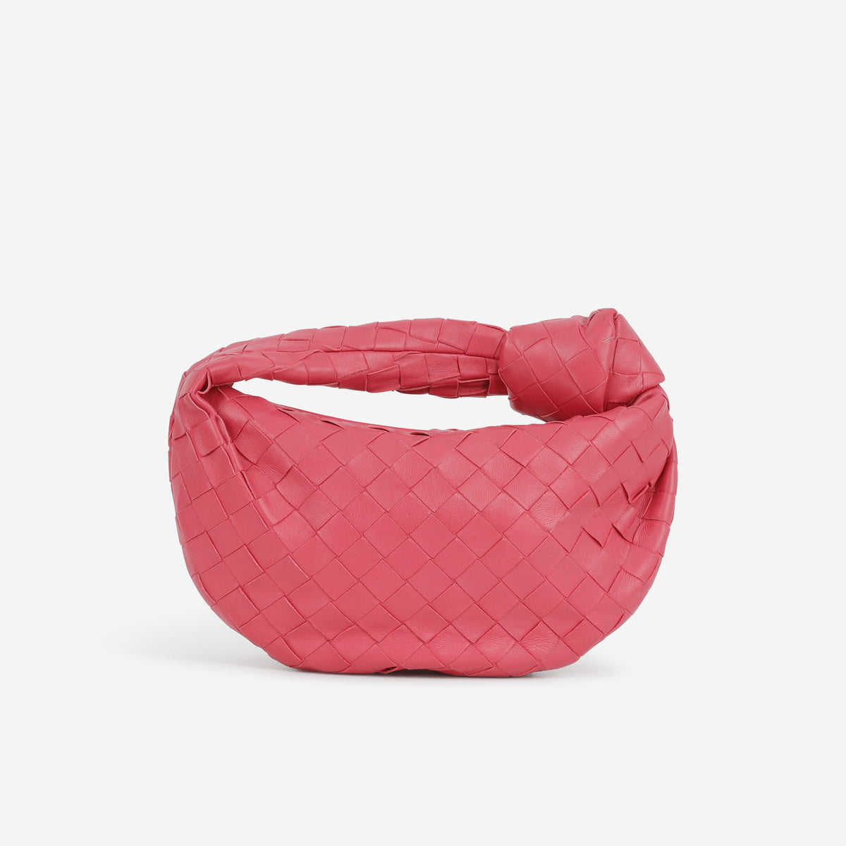 Bottega Mini Jodie Shoulder Bag - Pink Intrecciato | Silver Hardware