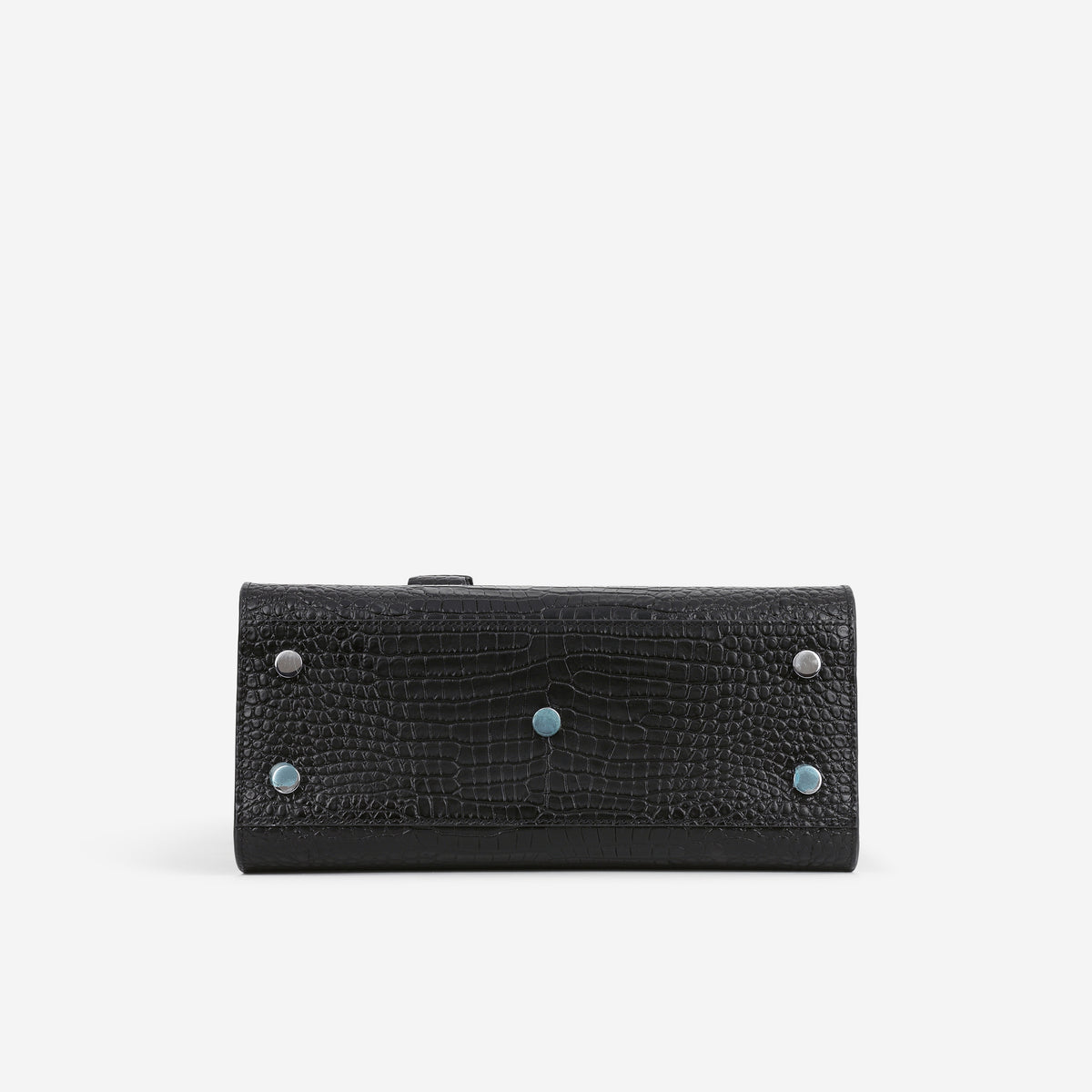 Saint Laurent Mini Sac de Jour - Black Croc Embossed | Silver Hardware