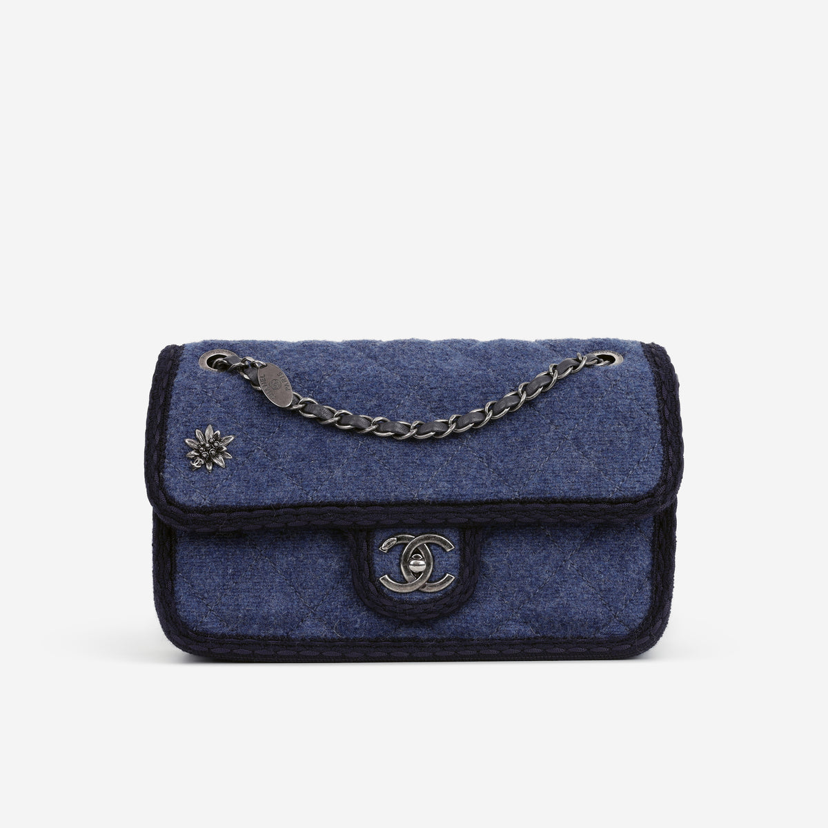 Chanel Paris-Salzburg Flap Bag - Blue Wool | Ruthenium Hardware