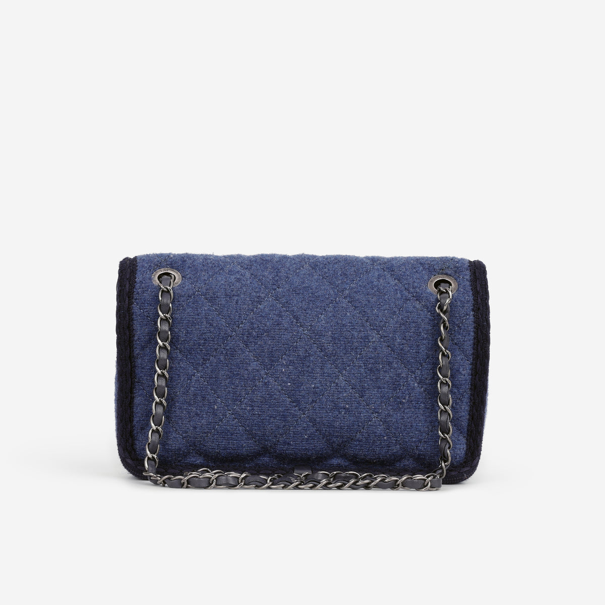 Chanel Paris-Salzburg Flap Bag - Blue Wool | Ruthenium Hardware