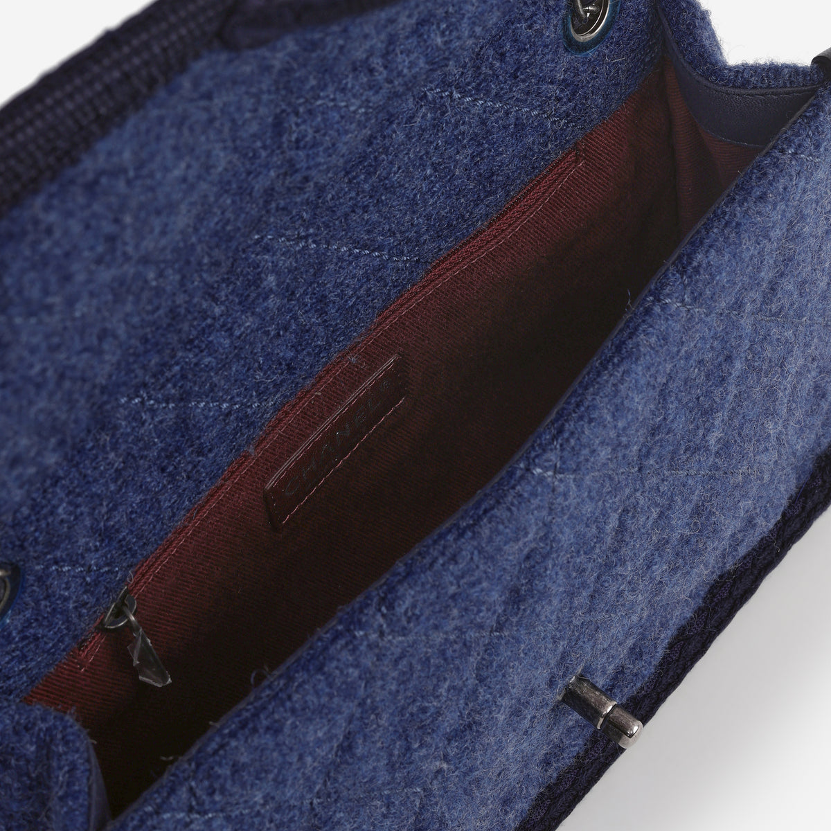 Chanel Paris-Salzburg Flap Bag - Blue Wool | Ruthenium Hardware