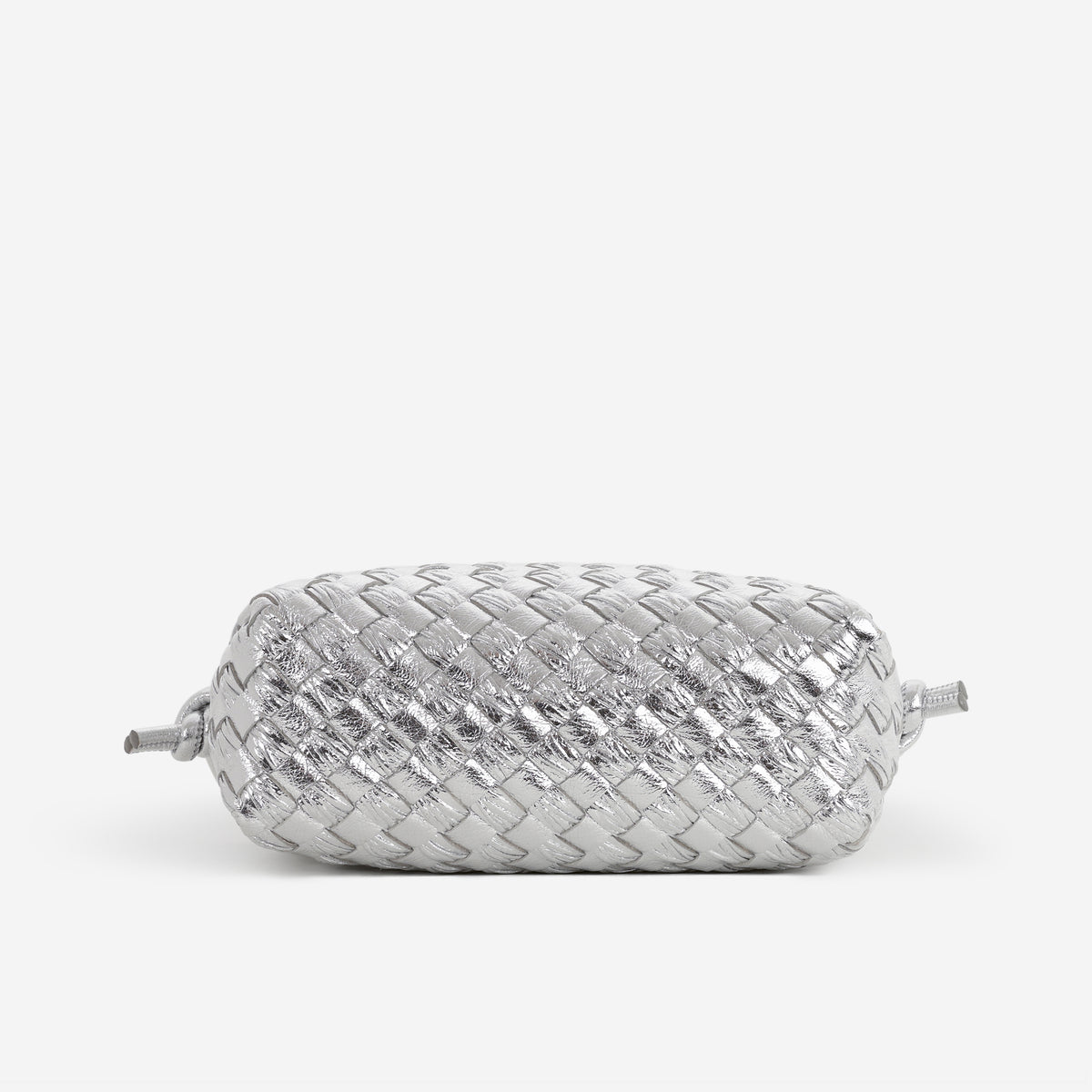Bottega Veneta Mini Loop Camera Bag - Silver Metallic Intrecciato | Silver Hardware