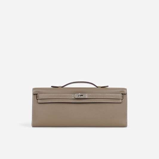 Hermès Kelly Cut - Etoupe Swift | Palladium Hardware