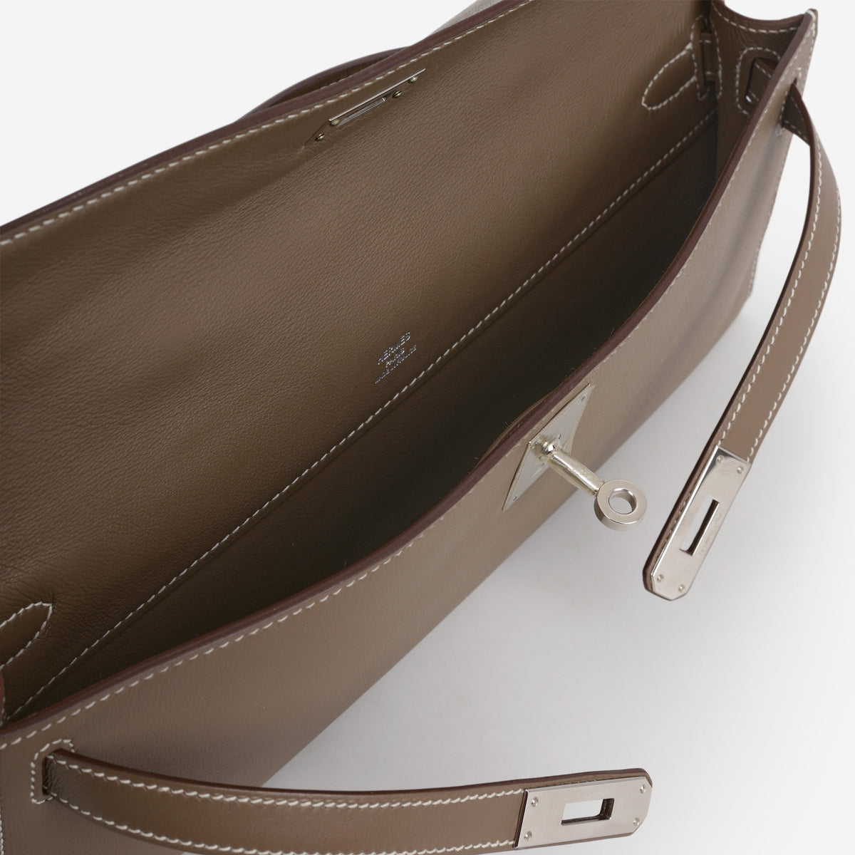 Hermès Kelly Cut - Etoupe Swift | Palladium Hardware