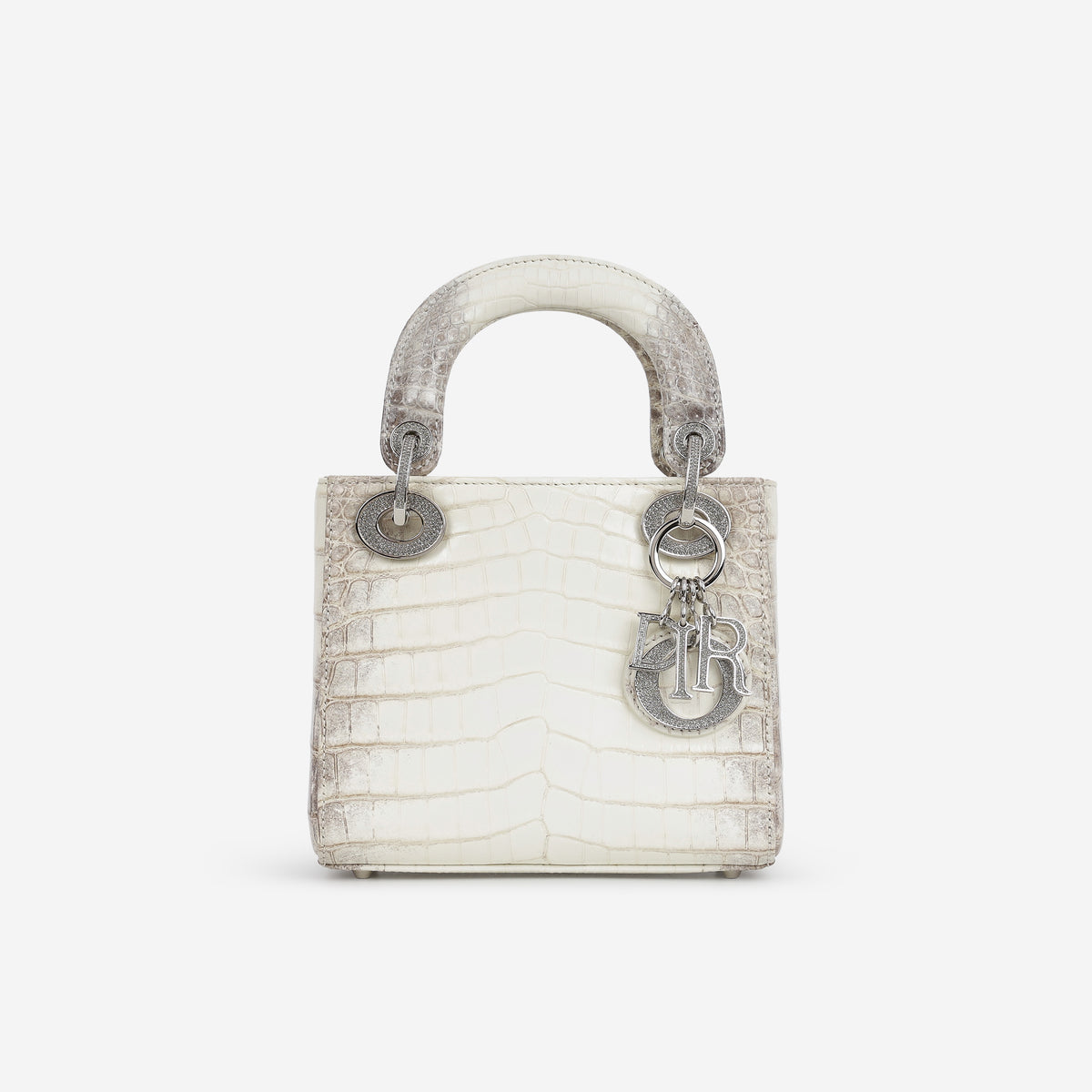 Dior Mini Lady Dior - Himalayan Crocodile Niloticus Diamante | Silver Hardware