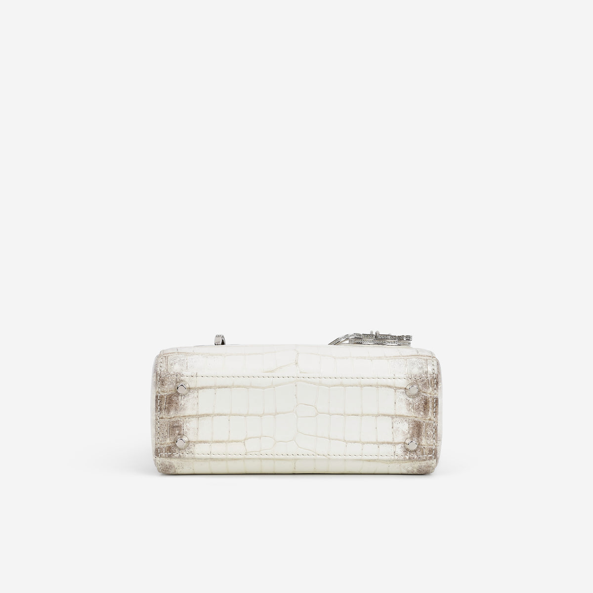 Dior Mini Lady Dior - Himalayan Crocodile Niloticus Diamante | Silver Hardware
