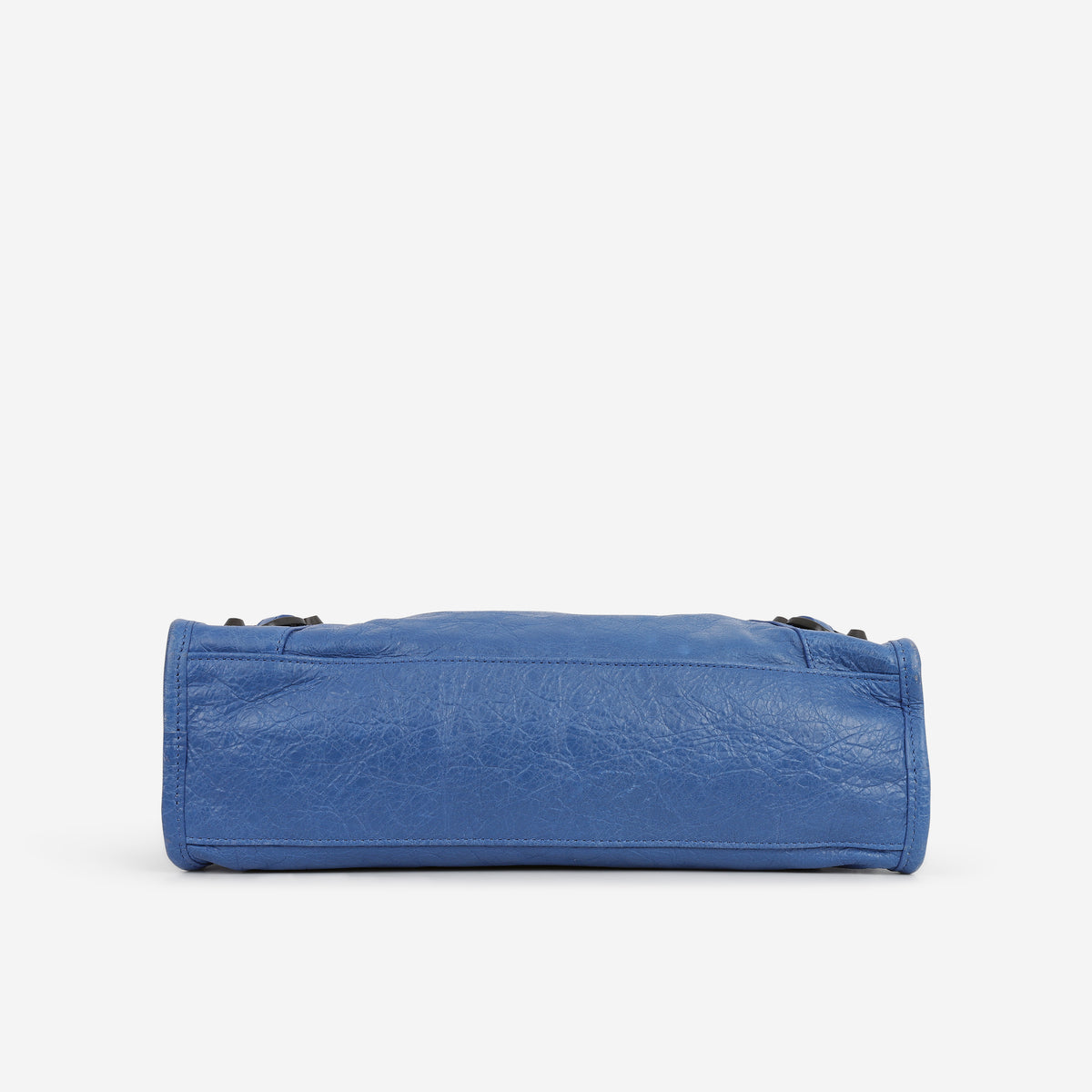 Balenciaga Small Le City Bag - Mineral Blue Crumpled Lambskin | Brass Hardware