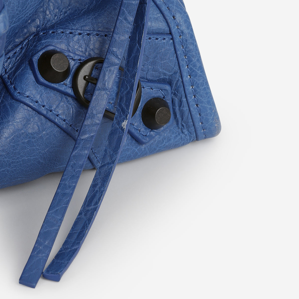 Balenciaga Small Le City Bag - Mineral Blue Crumpled Lambskin | Brass Hardware