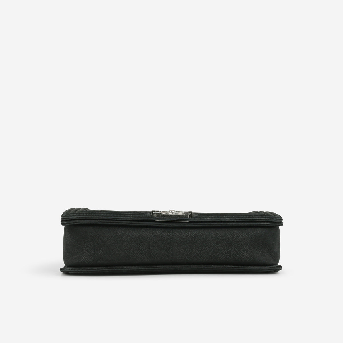 Chanel Large Boy Bag - Black Suede | Ruthenium Hardware