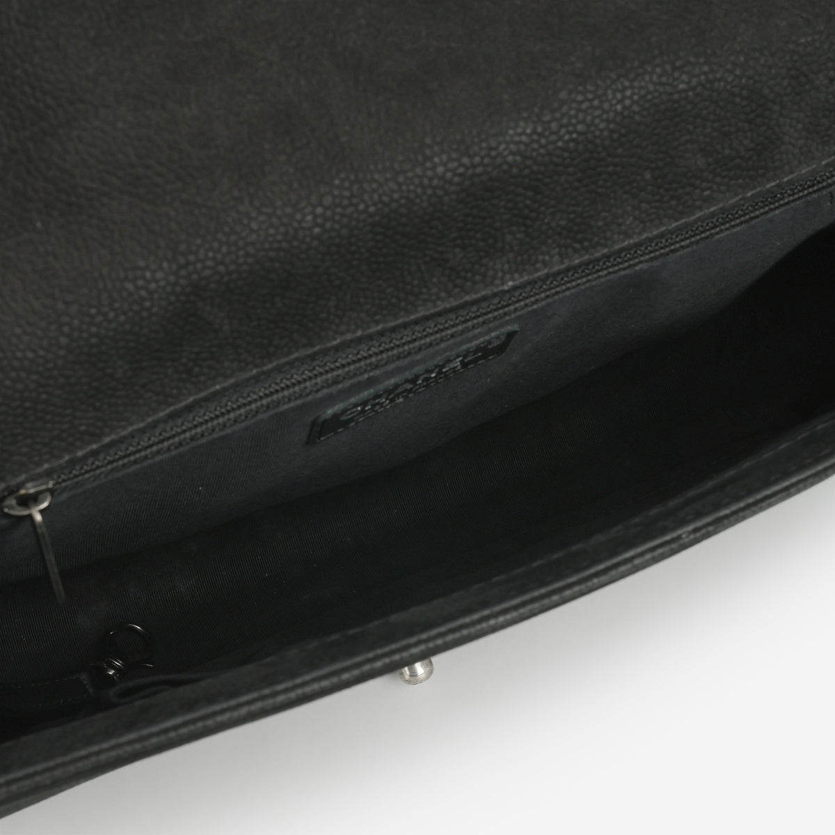 Chanel Large Boy Bag - Black Suede | Ruthenium Hardware