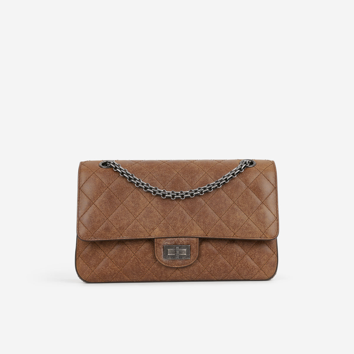 Chanel 2.55 Reissue 225 - Brown Distressed Calfskin | Ruthenium Hardware
