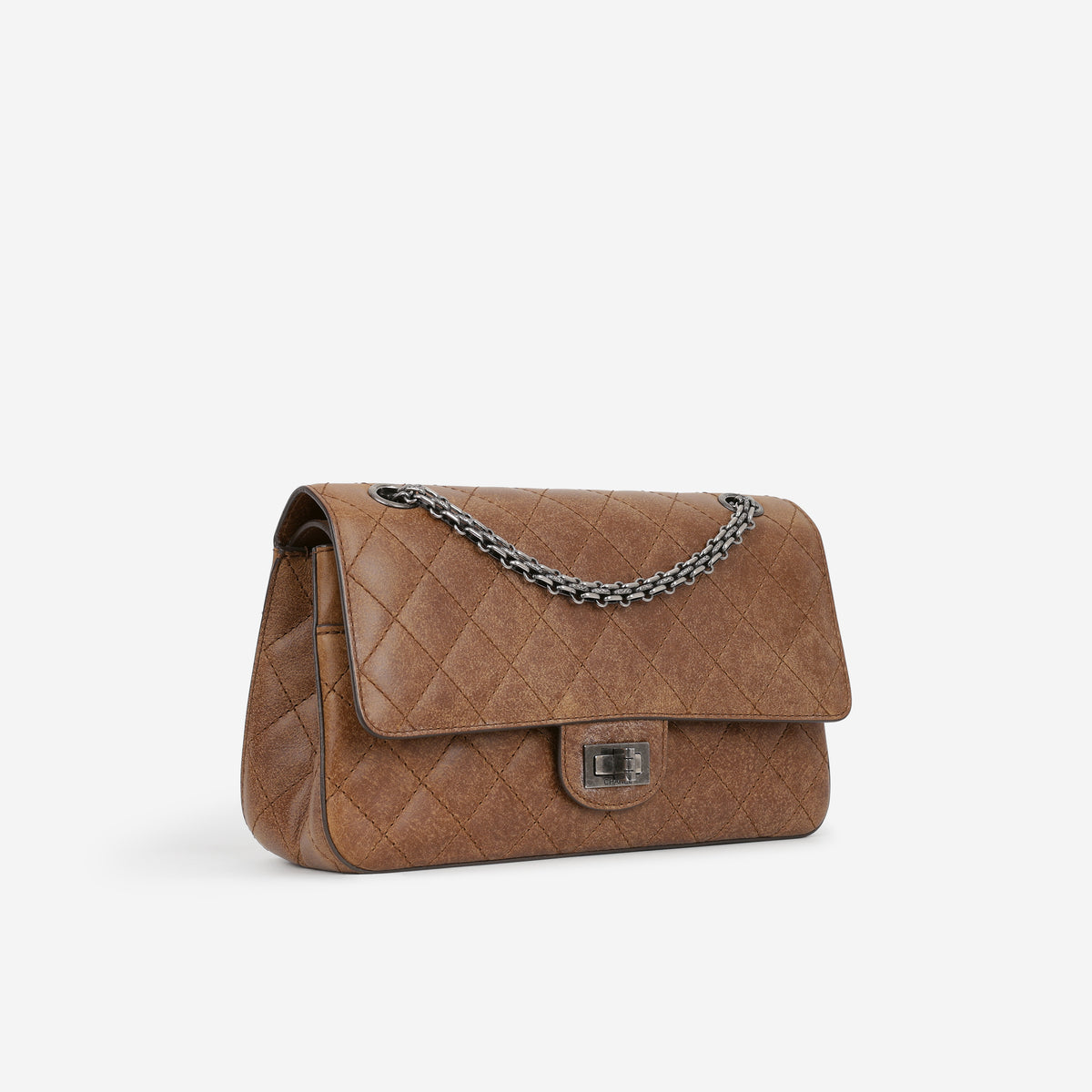 Chanel 2.55 Reissue 225 - Brown Distressed Calfskin | Ruthenium Hardware