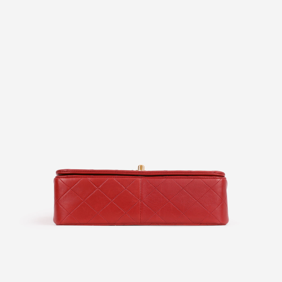 Chanel Vintage Single Full Flap - Red Lambskin | Gold Hardware