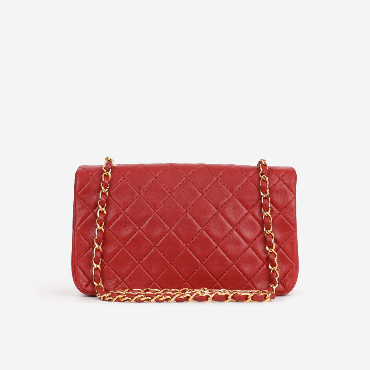 Chanel Vintage Single Full Flap - Red Lambskin | Gold Hardware