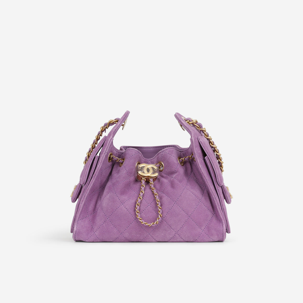 Chanel Mini 25 Hobo - Purple Suede | Aged Gold Hardware