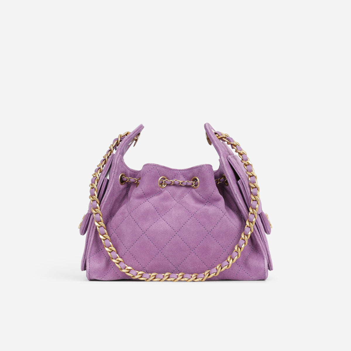 Chanel Mini 25 Hobo - Purple Suede | Aged Gold Hardware