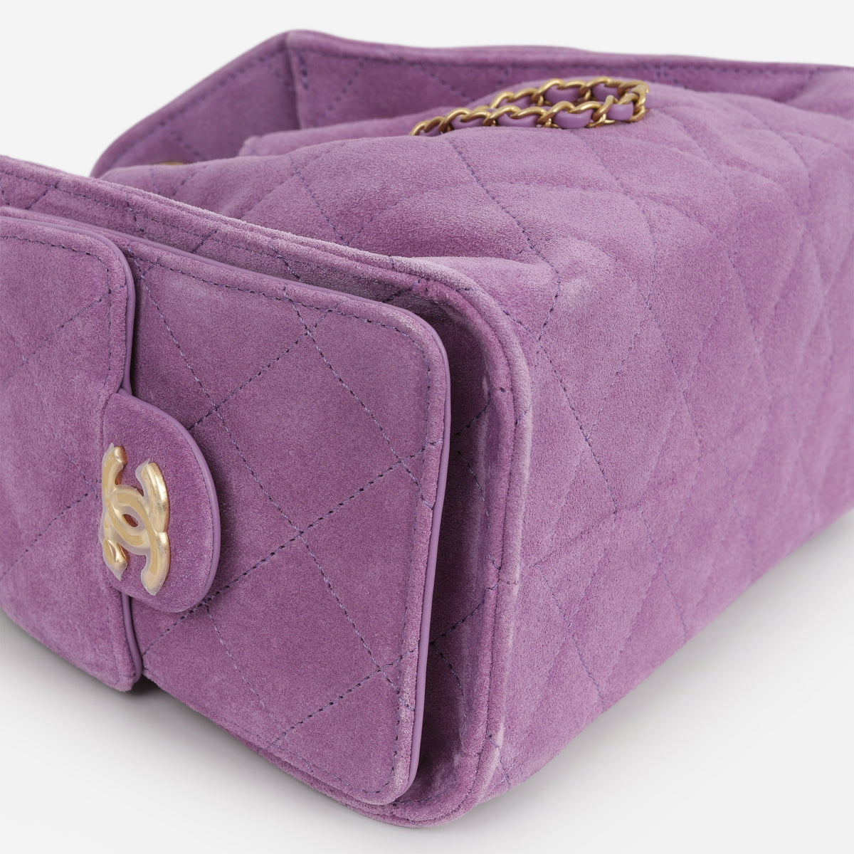 Chanel Mini 25 Hobo - Purple Suede | Aged Gold Hardware