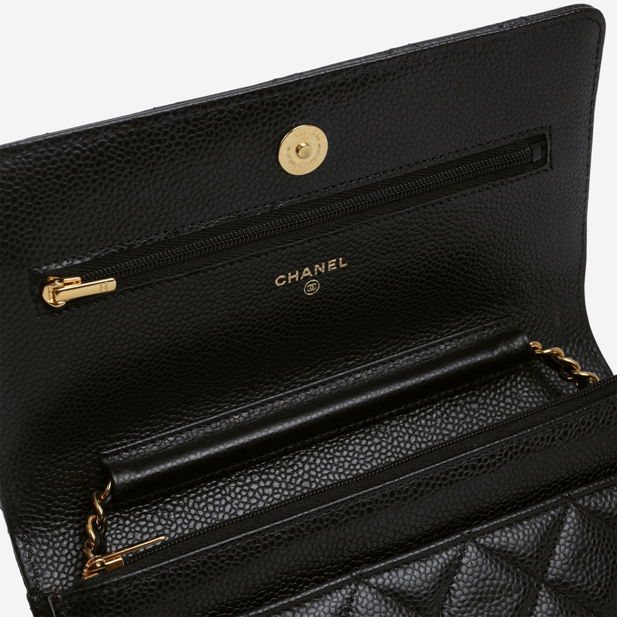 Chanel Classic Wallet on Chain - Black Caviar | Gold Hardware