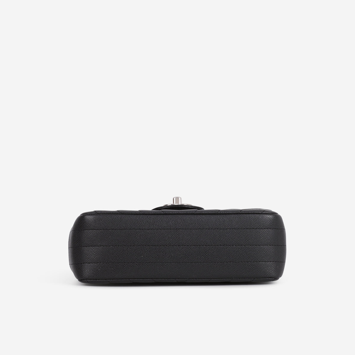 Chanel Mini Rectangular - Black Chevron Caviar | Silver Hardware - Bagista