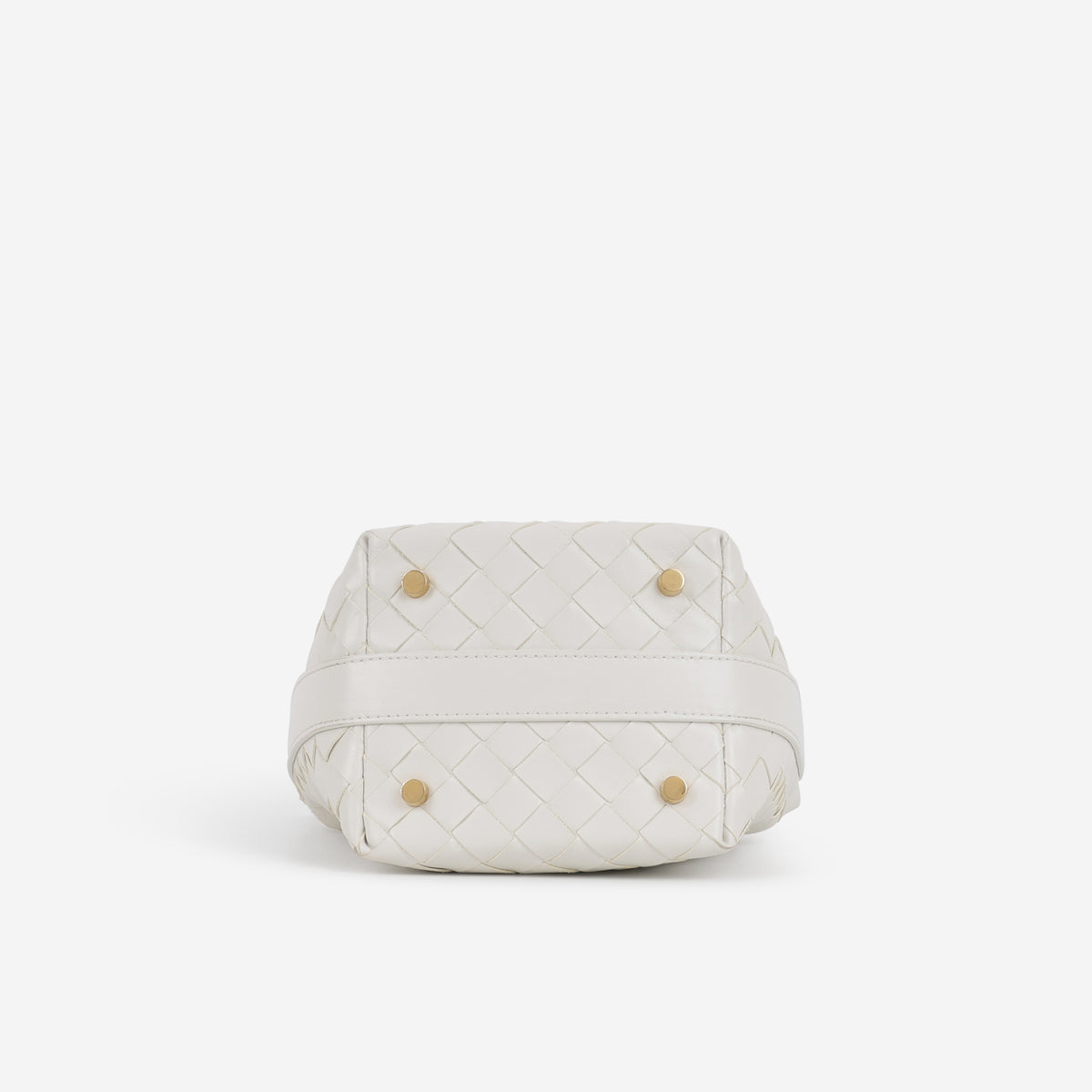 Bottega Candy Wallace Bag - White Intrecciato | Gold Hardware