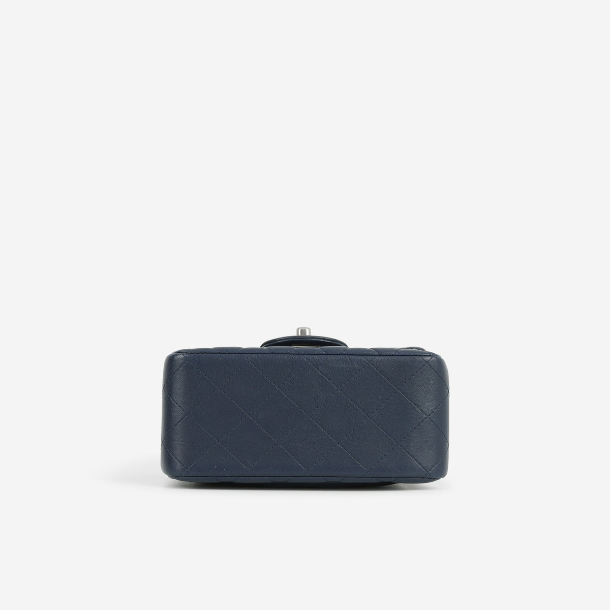 Chanel Mini Square - Navy Lambskin | Silver Hardware