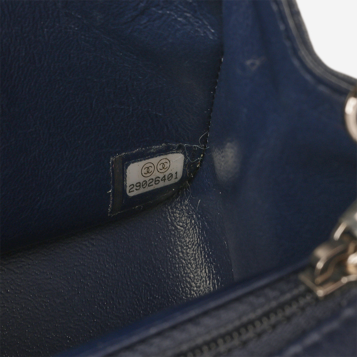 Chanel Mini Square - Navy Lambskin | Silver Hardware