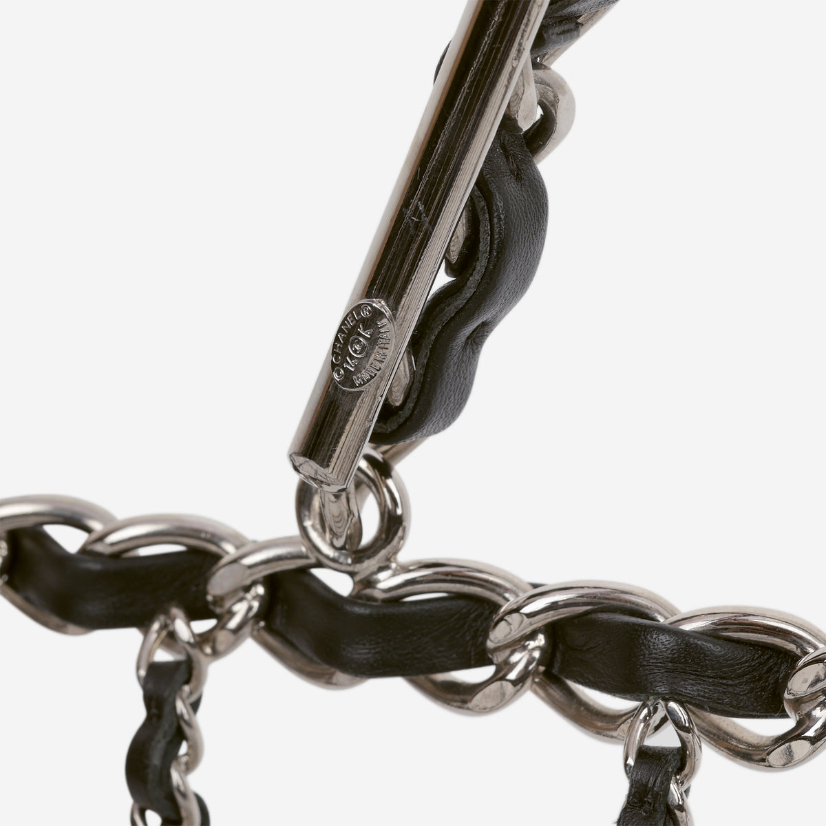 Chanel Supermarket Chainlink Shopping Tote - Black Lambskin | Silver Metal