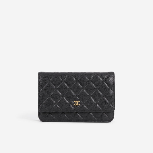 Chanel Classic Wallet on Chain - Black Caviar | Gold Hardware - Bagista
