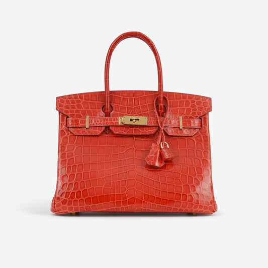 Hermès Birkin 30 - Sanguine Crocodile Niloticus | Gold Hardware