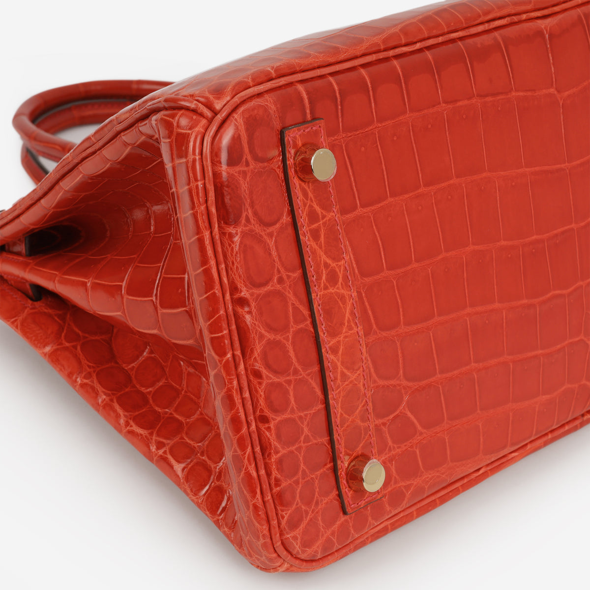Hermès Birkin 30 - Sanguine Crocodile Niloticus | Gold Hardware