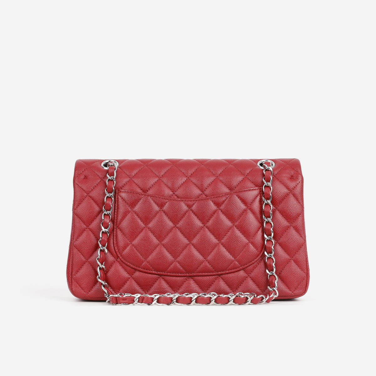 Chanel Medium Classic Flap - Red Caviar | Silver Hardware