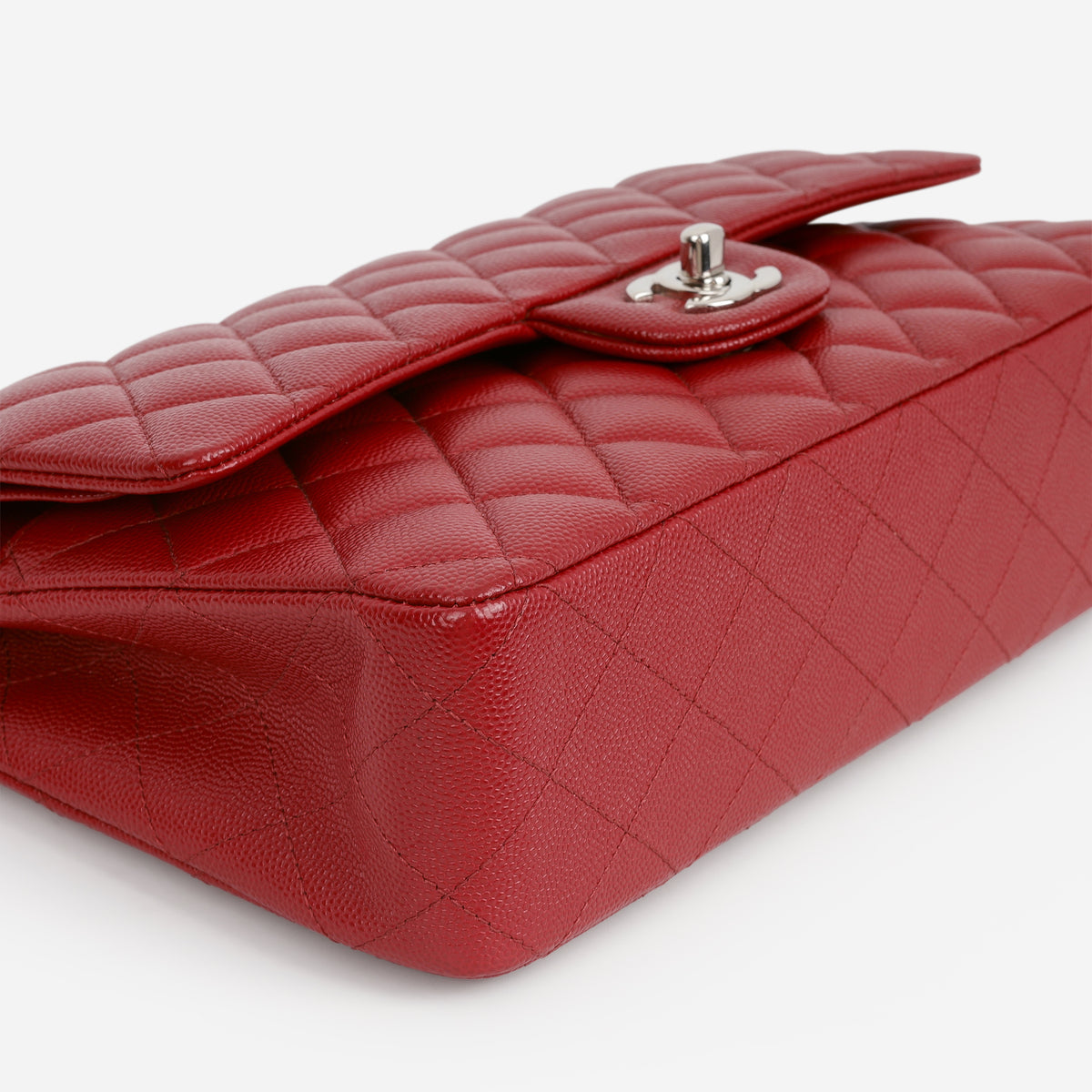 Chanel Medium Classic Flap - Red Caviar | Silver Hardware